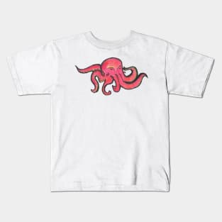 Red Octopus Kids T-Shirt